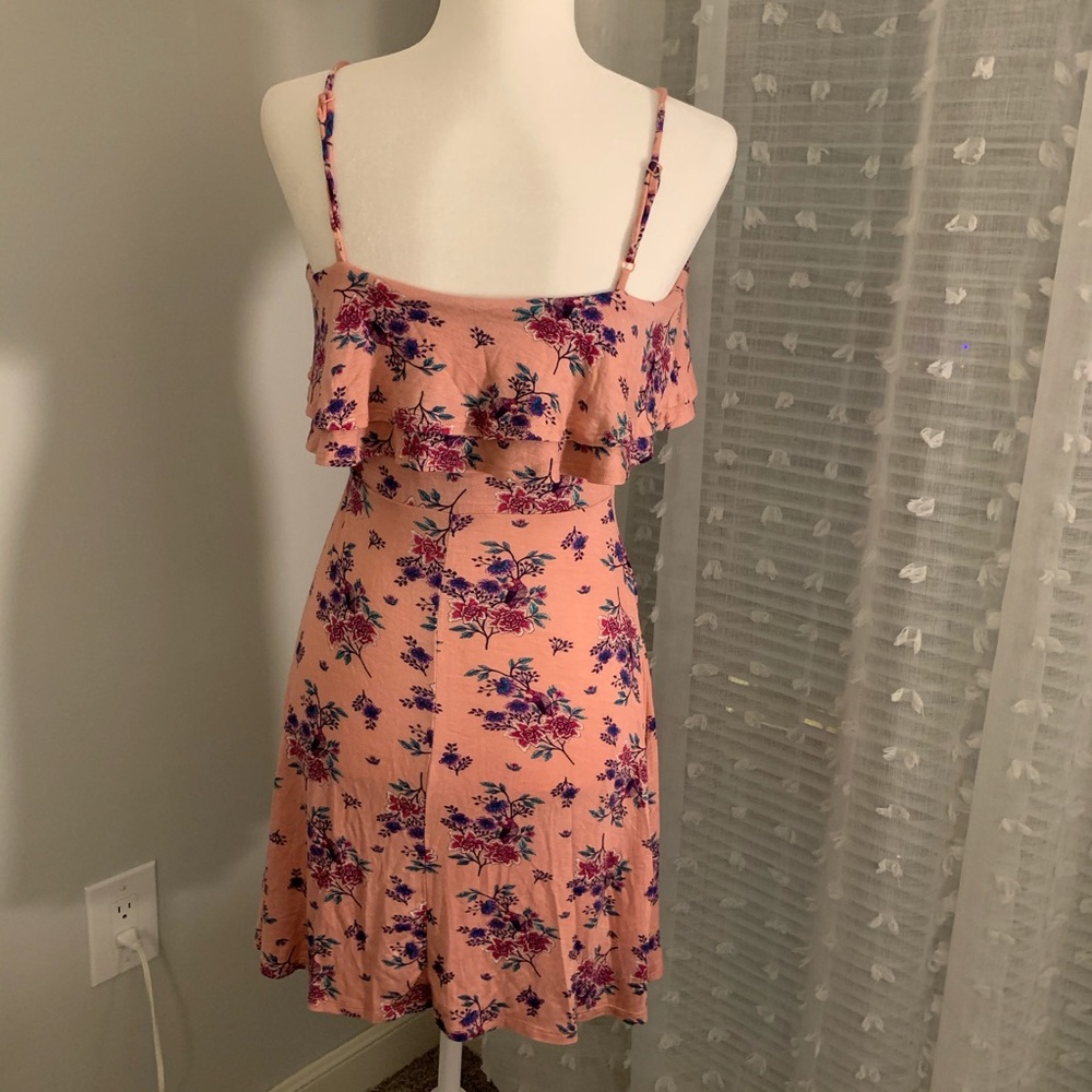 NWT Floral Print Pink Ruffle top Sundress - Picture 2 of 7